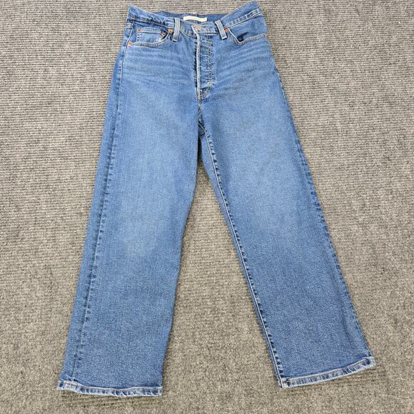 Levi's Denim - Levi's Ribcage Straight Ankle Womens 28x27 Blue High Rise Button Fly